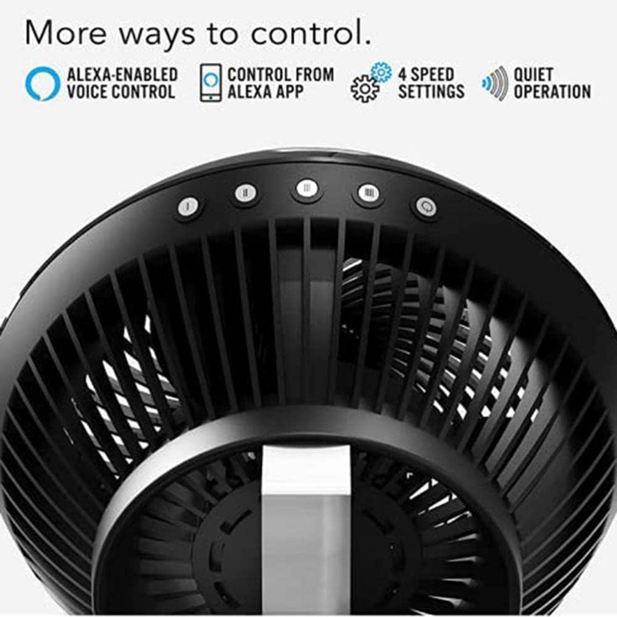 Vornado 660 AE Large Whole Room Works with Alexa Air Circulator Fan with 4 Speeds, Black, A Certified for Humans Device - Image 3