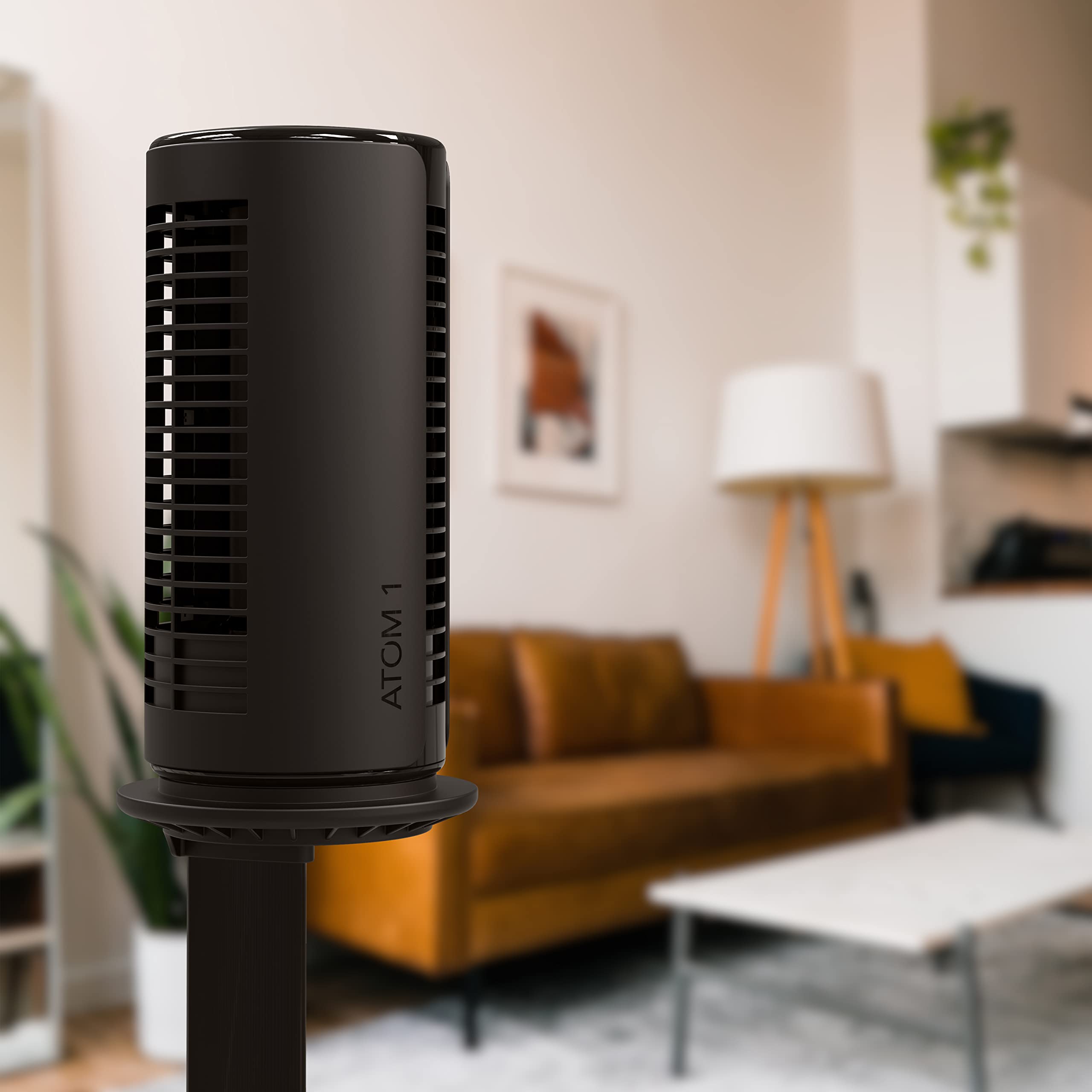 Vornado ATOM 1S Compact Oscillating Tower Fan with Removable Stand, 40" tall, 4 Speeds , Black - Image 8