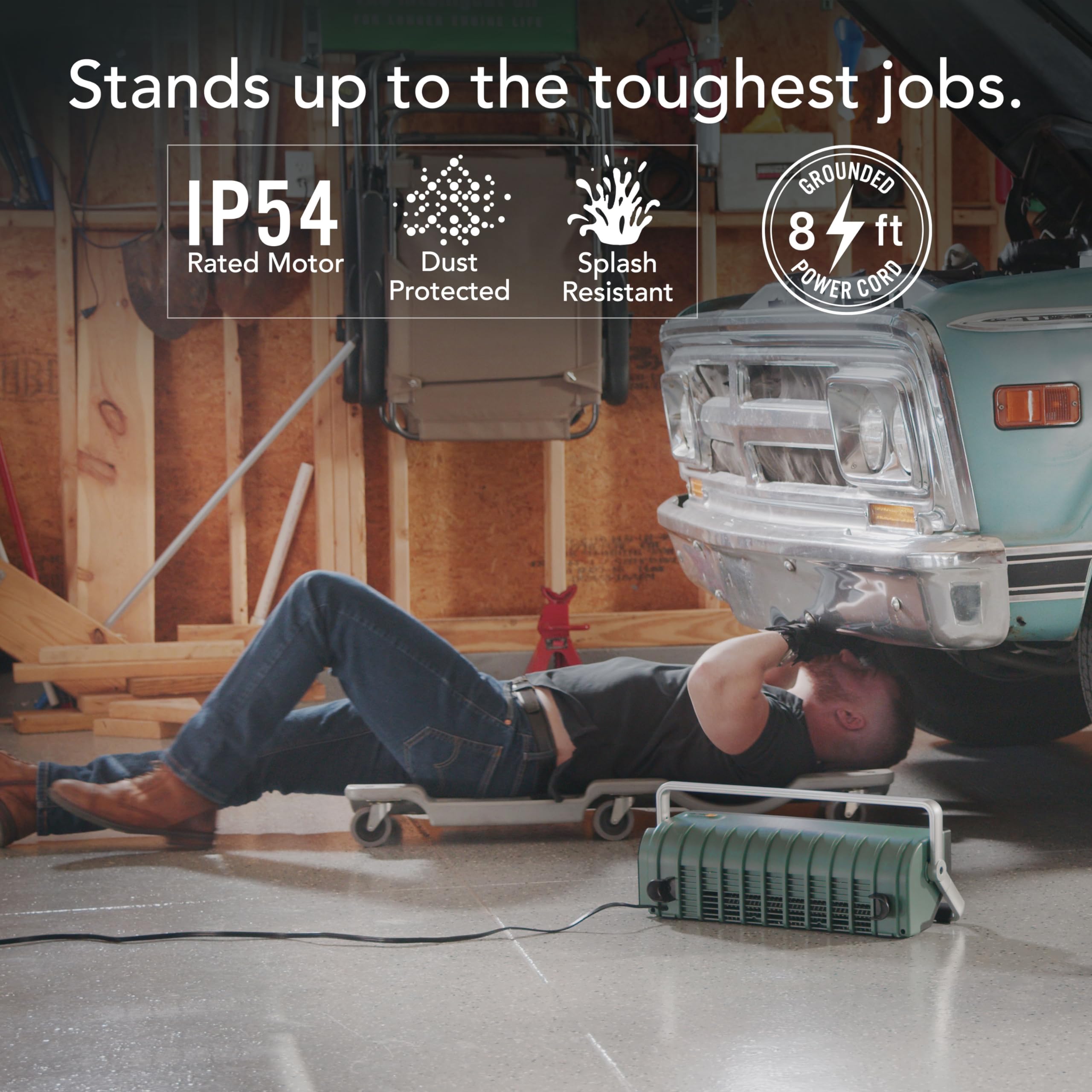 Vornado BXR HD Heavy Duty Air Circulator, 3-Speed High Velocity Powerful Shop Blower Fan, Multidirectional and Multipurpose Electric Air Mover, High-Impact Case with 8ft Cord - Image 5