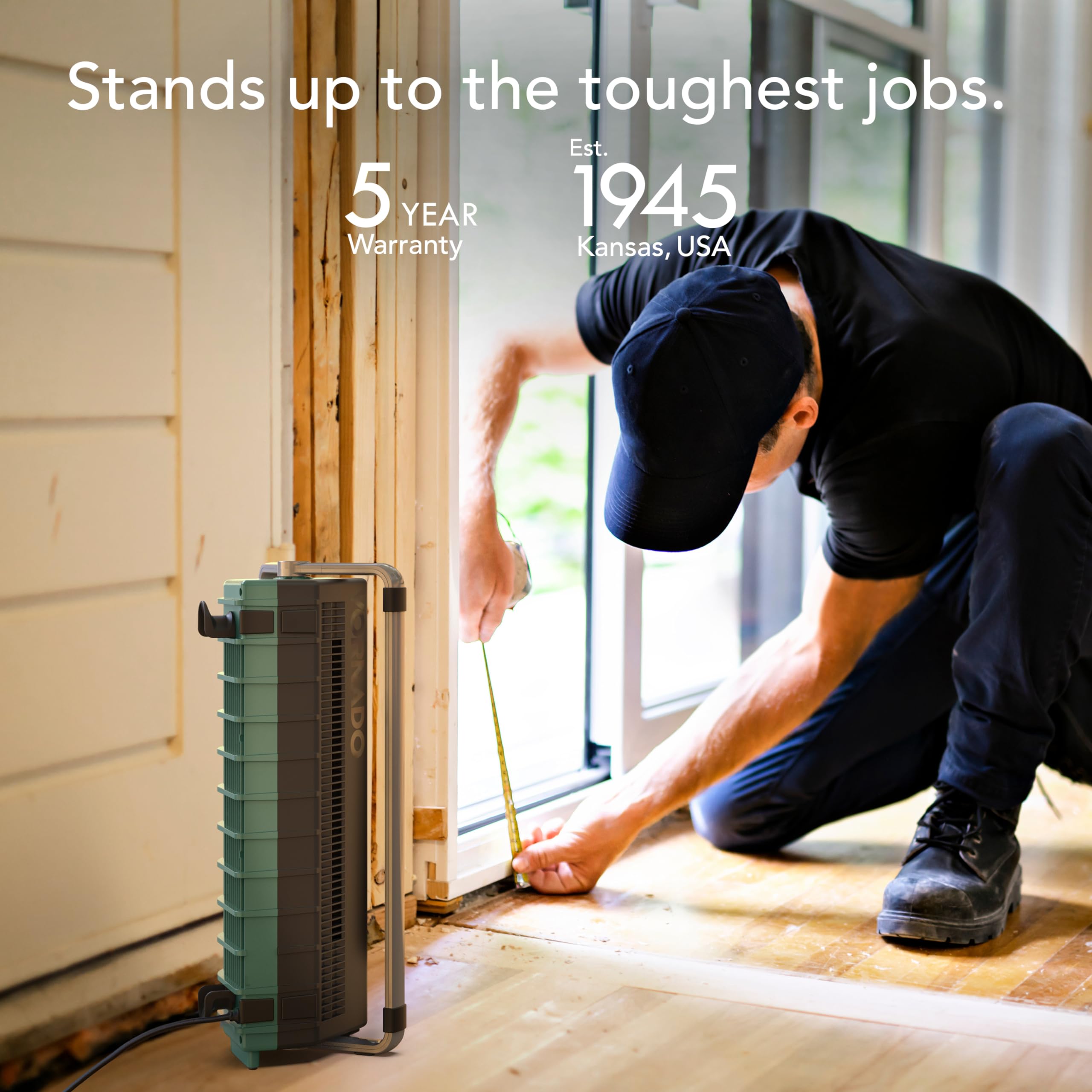 Vornado BXR HD Heavy Duty Air Circulator, 3-Speed High Velocity Powerful Shop Blower Fan, Multidirectional and Multipurpose Electric Air Mover, High-Impact Case with 8ft Cord - Image 7