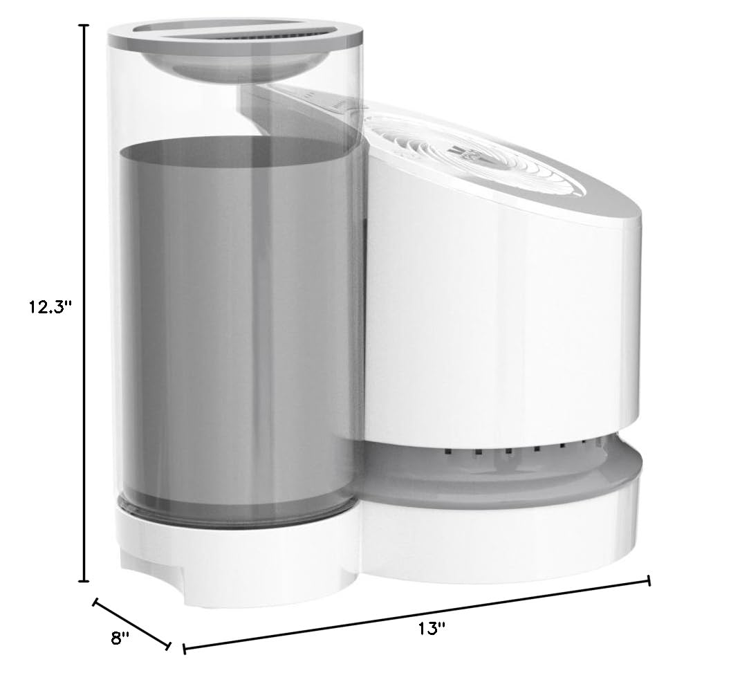 Vornado EV100 Evaporative Whole Room Humidifier with SimpleTank, Easy-Fill, 1 Gallon Capacity, 2 Speeds, Electronic Humidistat, Antimicrobial Treated Wick, Perfect for Home, Bedroom, and Living Room - Image 5