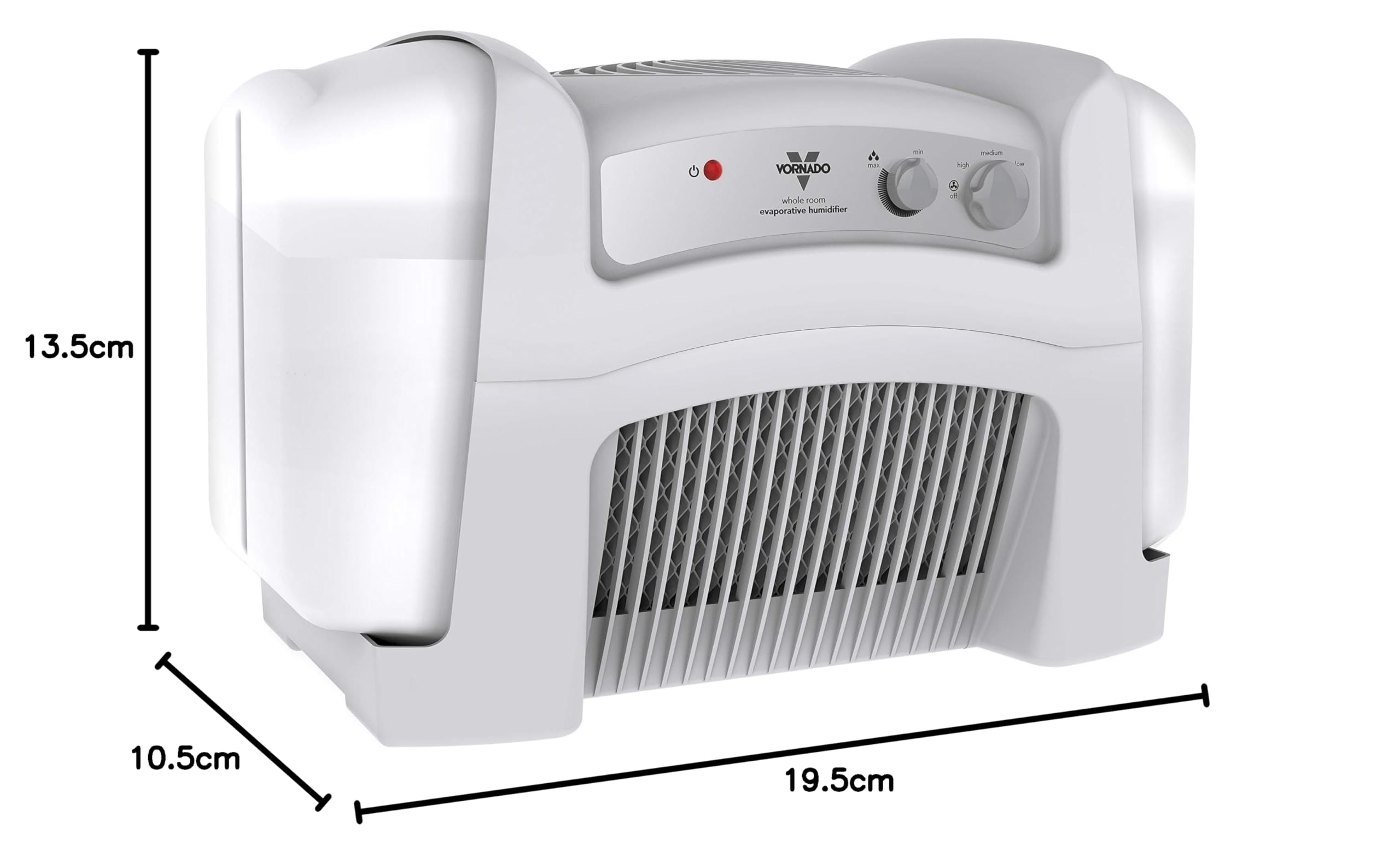 Vornado Evap40 Evaporative Humidifier with Adjustable Humidistat, 4-Gallon Capacity for Large Room Coverage up to 1,000 sq ft, 3 Speed Settings, Easy to Clean Dual Tank - Image 9