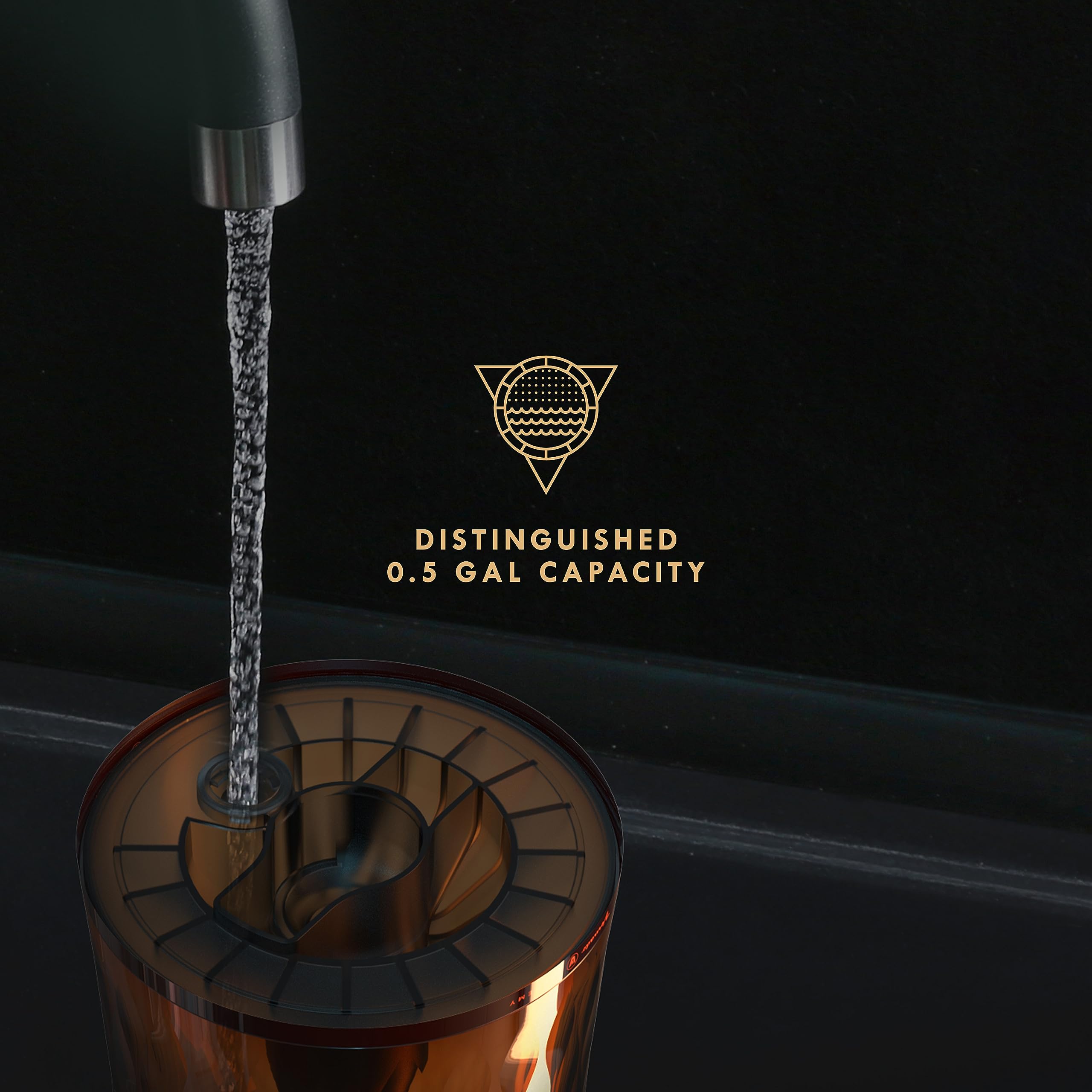 Vornado LUCERNA 1 Alchemy Ultrasonic Humidifier with Ambient Light, 0.5 gallon capacity, 24 Hour Runtime, Modern Luxury Design, Auto Shut-Off - Image 3