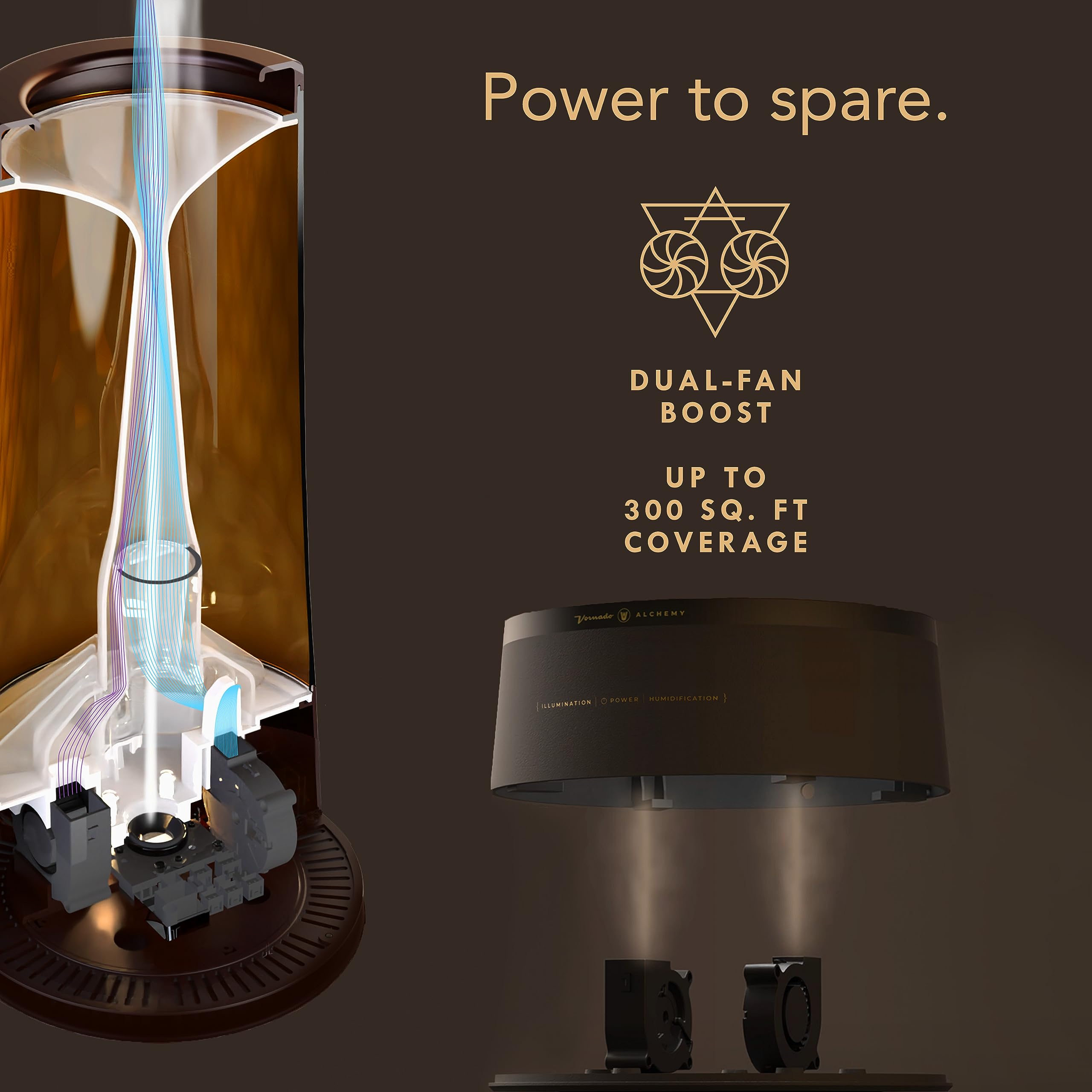 Vornado LUCERNA 1 Alchemy Ultrasonic Humidifier with Ambient Light, 0.5 gallon capacity, 24 Hour Runtime, Modern Luxury Design, Auto Shut-Off - Image 7