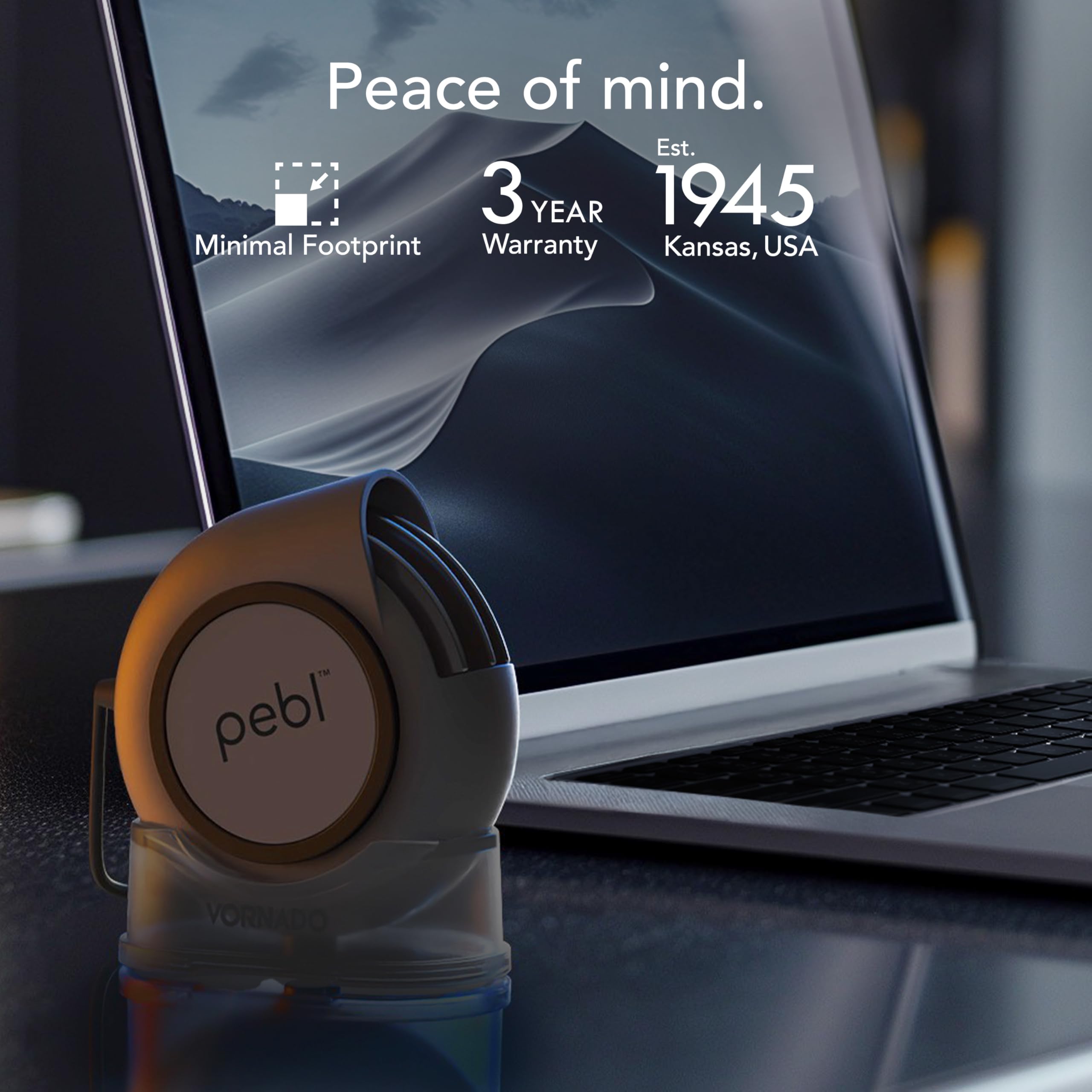 Vornado PEBL Portable USB Desk Fan with Magnetic Base, 2 Speed Settings, Adjustable Airflow, Personal Cooling Device, Mini Travel Fan for Home, Office and Travel - Image 6