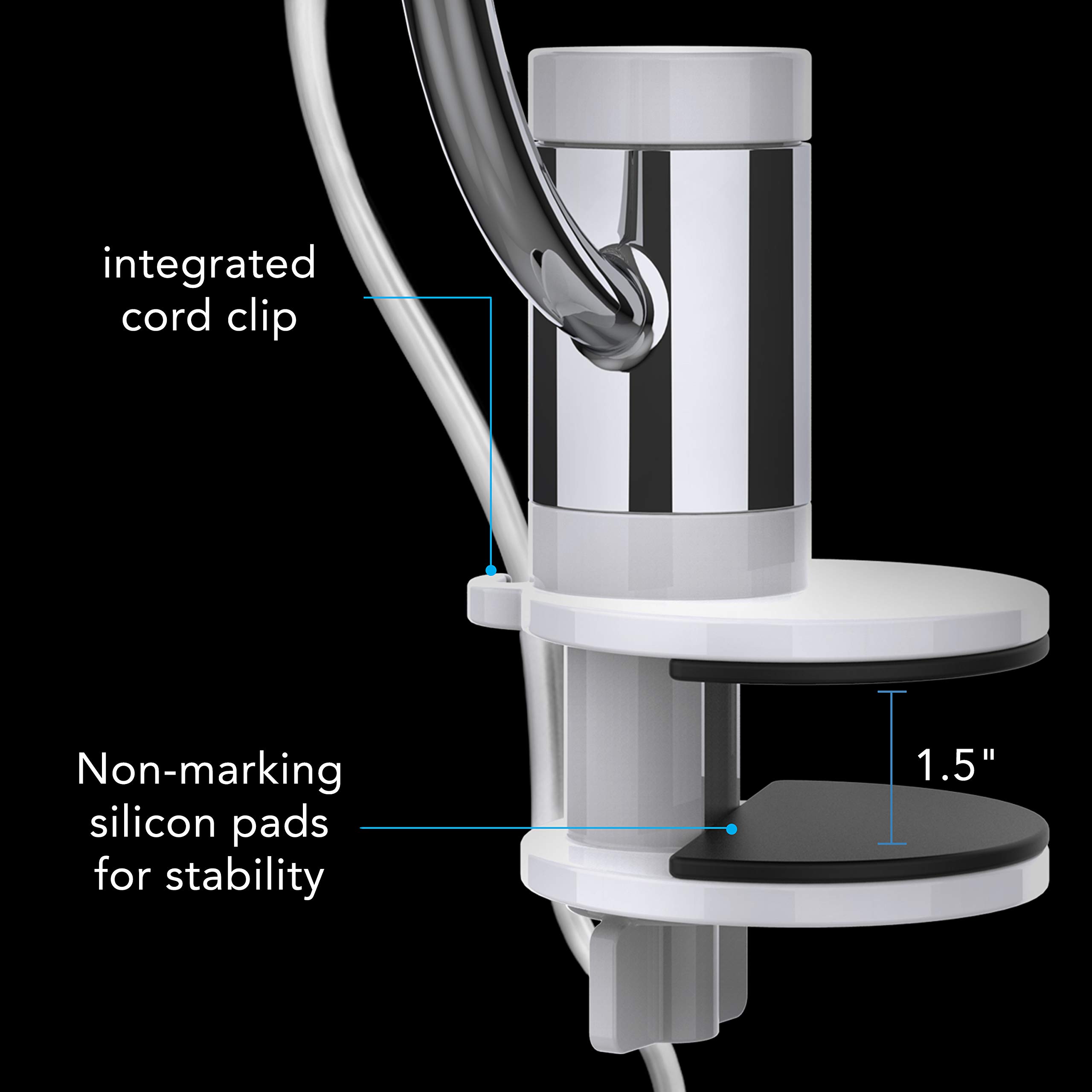 Vornado Pivot Clip Personal Air Circulator, 3-Speed, Portable Desk Fan with Multi-Surface Clip, 360-Degree Adjustable Axis, 9 in Tall, 4 in Diameter, Whisper Quiet, Ice White - Image 5