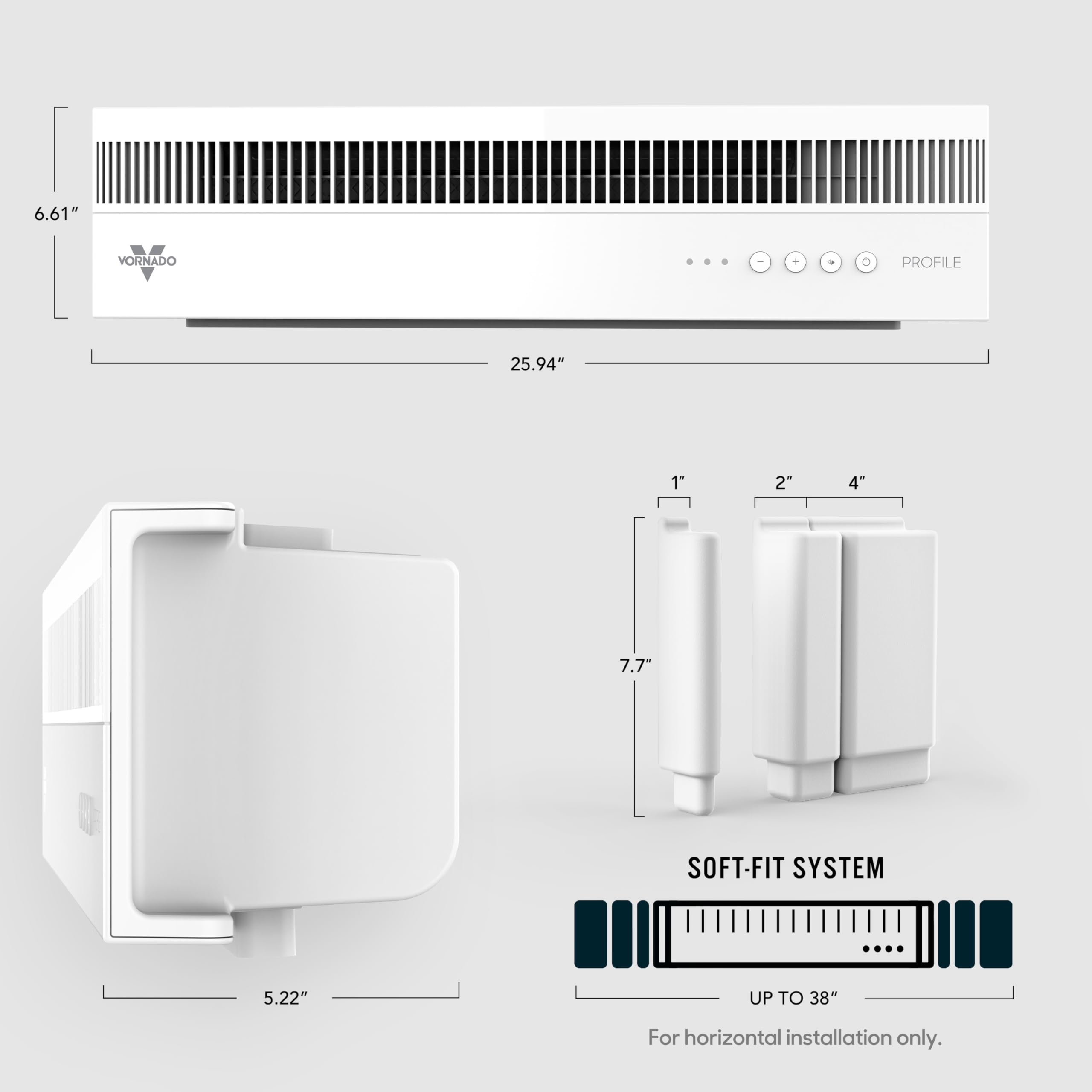 Vornado PROFILE® Window Fan, Whole Room Air Circulator, Reversible Exhaust, Quiet Operation, 3 Speed Settings, Low Profile Window Fan for Kitchen, Bedroom, and Home, White - Image 5