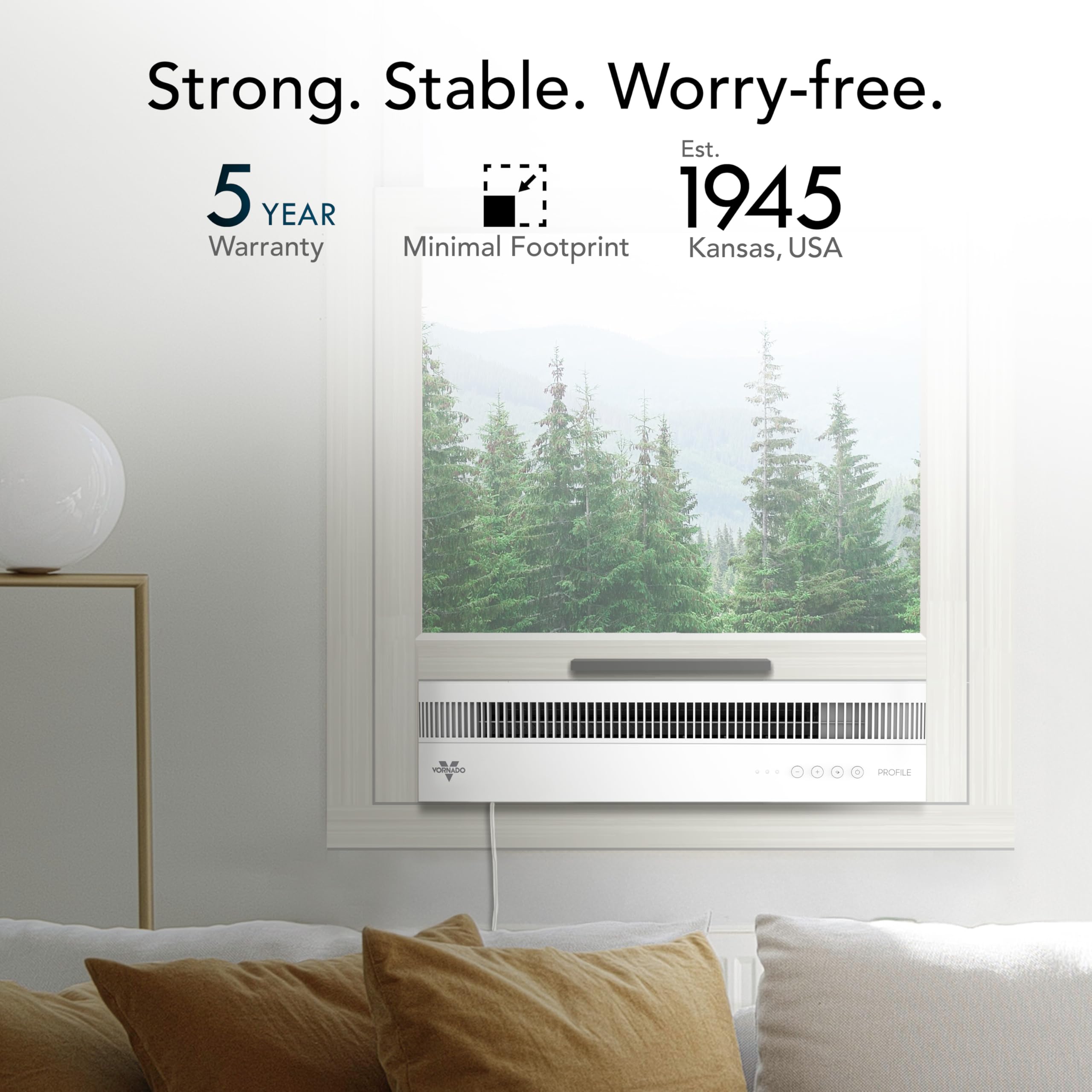 Vornado PROFILE® Window Fan, Whole Room Air Circulator, Reversible Exhaust, Quiet Operation, 3 Speed Settings, Low Profile Window Fan for Kitchen, Bedroom, and Home, White - Image 6