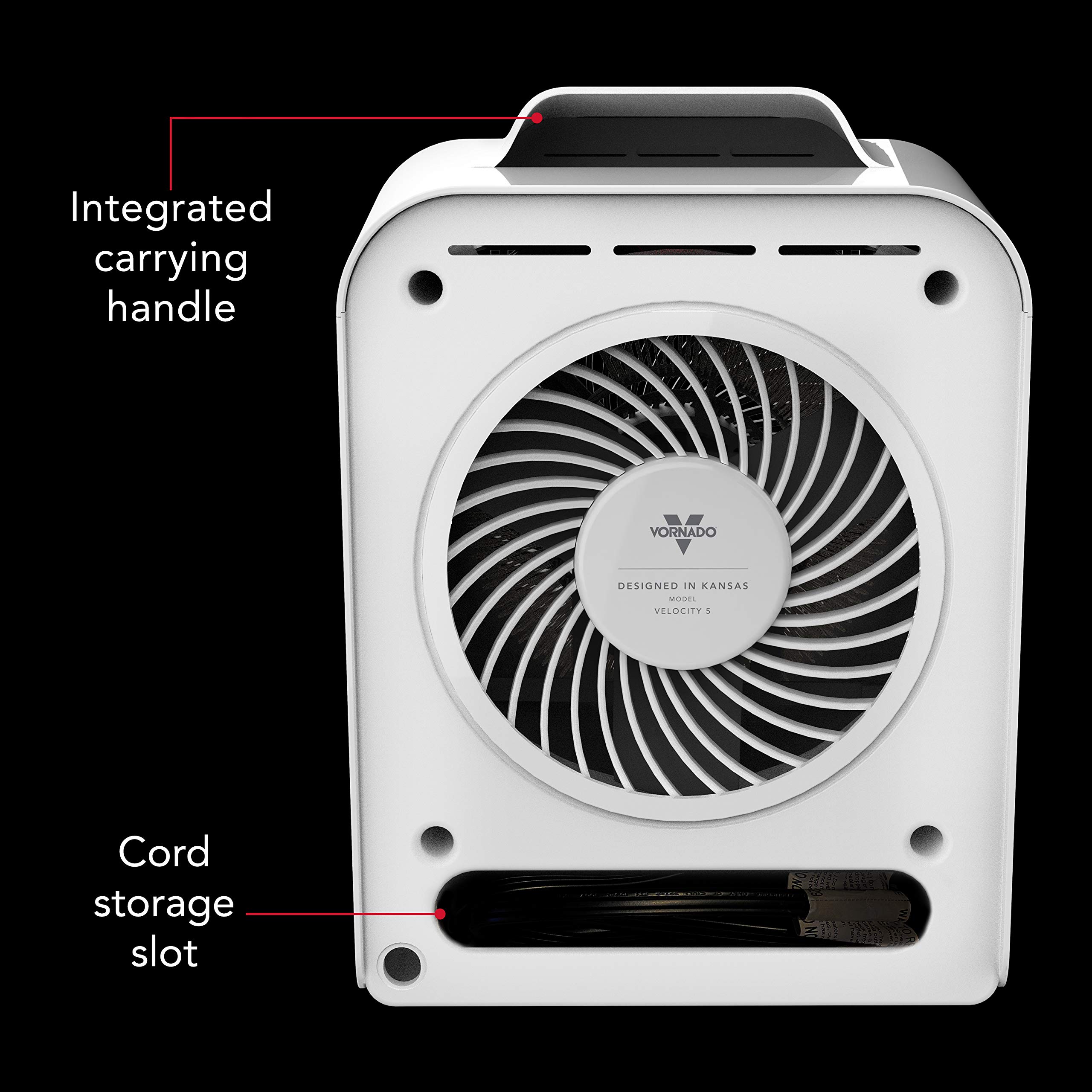 Vornado Velocity 5 Whole Room Space Heater with Auto Climate Control, Timer, and Safety Features, White, Large - Image 5