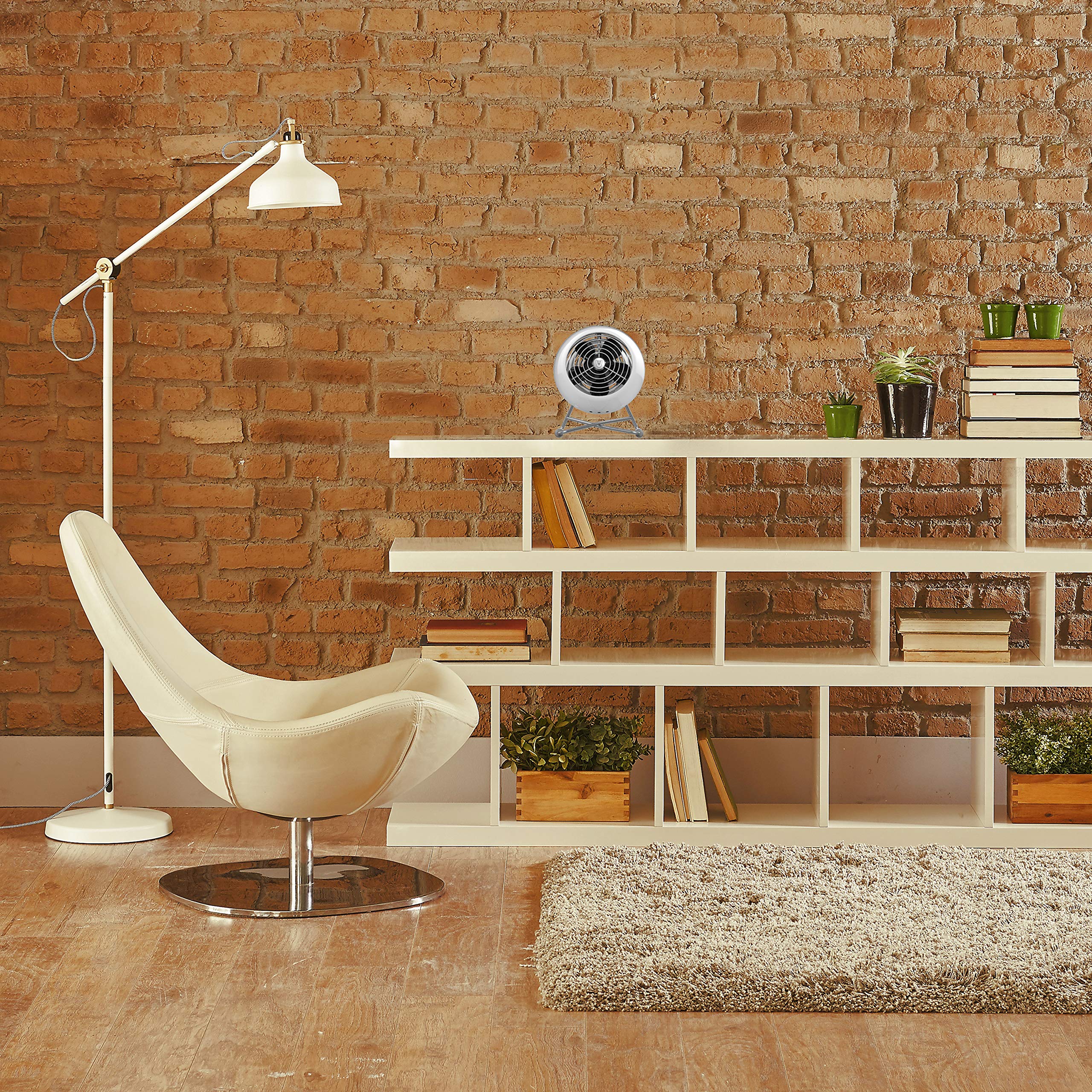 Vornado VFAN™ Mini Modern Personal Desk Fan with 2-Speed Control, Adjustable Tilt, Quiet Metal Air Circulator for Office, Bedroom, Dorm, Compact Desktop Cooling Device, Ice White - Image 3