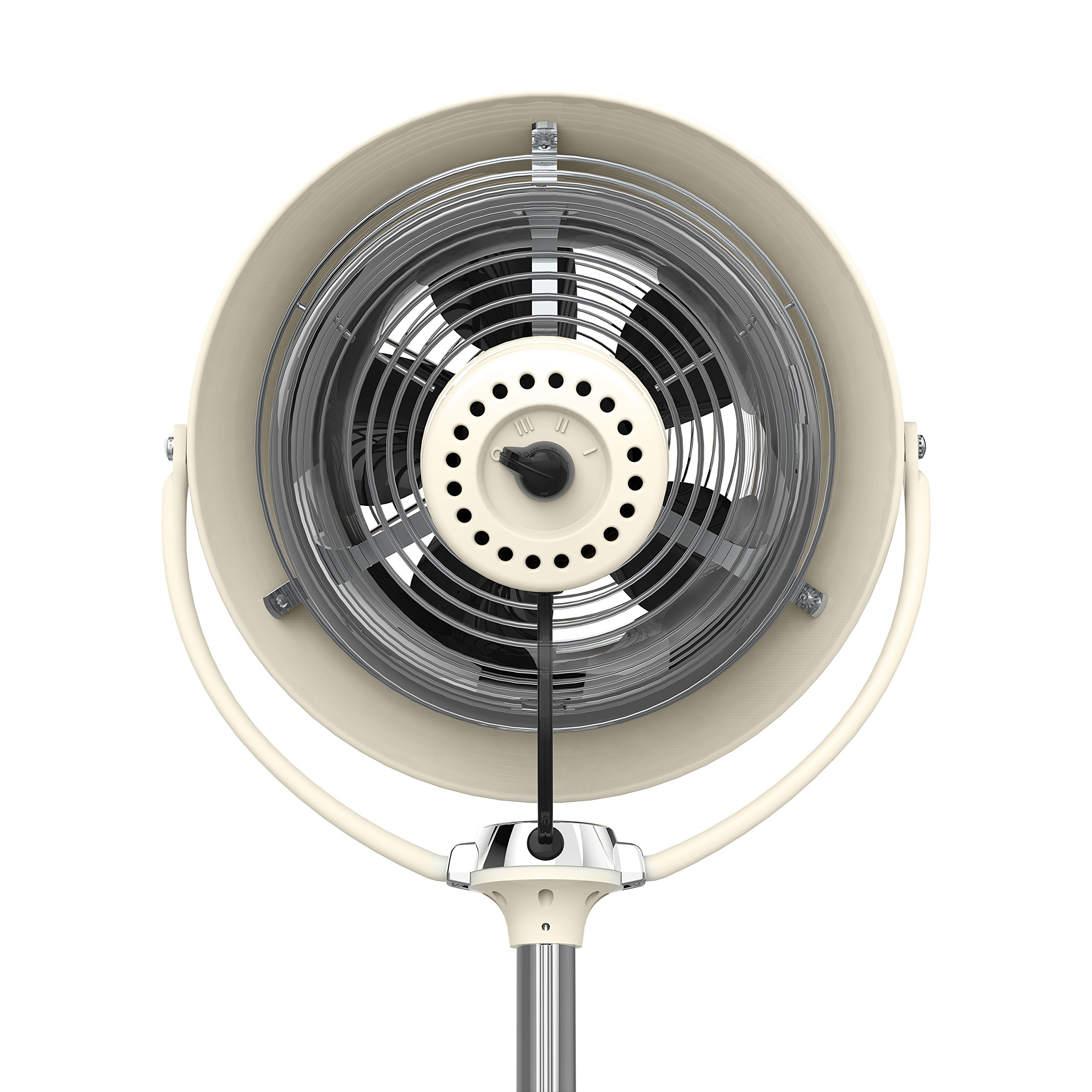 Vornado VFAN™ Sr. Pedestal Fan, Vintage Metal Standing Air Circulator, 3 Speeds, Adjustable Height 42-55 in, Tilt Head, Circulator for Bedroom, Home, Cooling, Retro Electric Floor Fan, Vintage White - Image 4