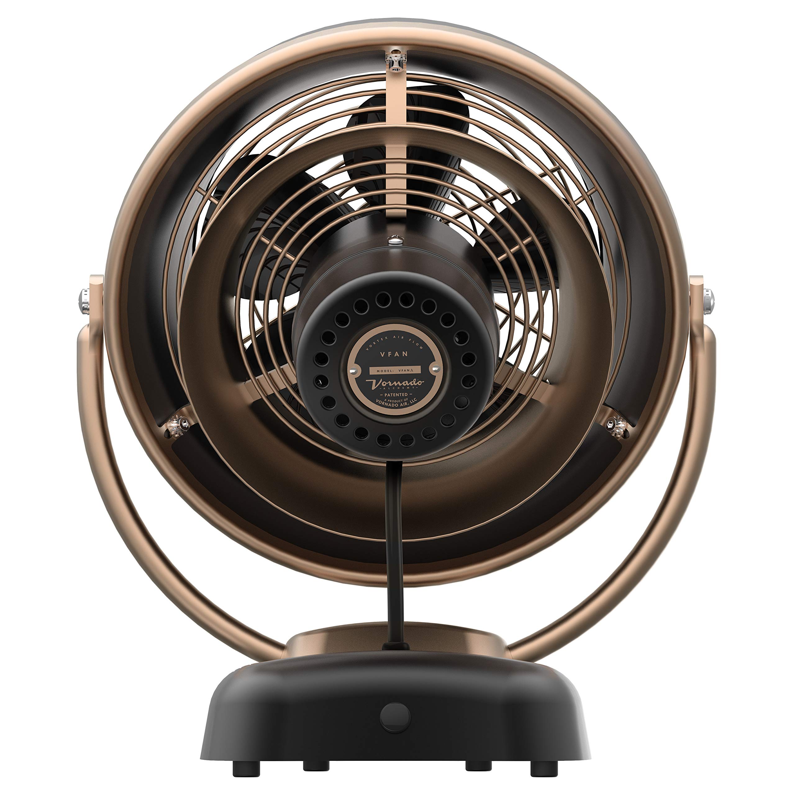 Vornado VFAN™ Vintage Air Circulator Fan, 3-Speed, Metal, Desktop Table Fan for Bedroom, Office, Cooling, with Adjustable Tilt Multi-Directional Airflow, Retro Design, Gunmetal - Image 4