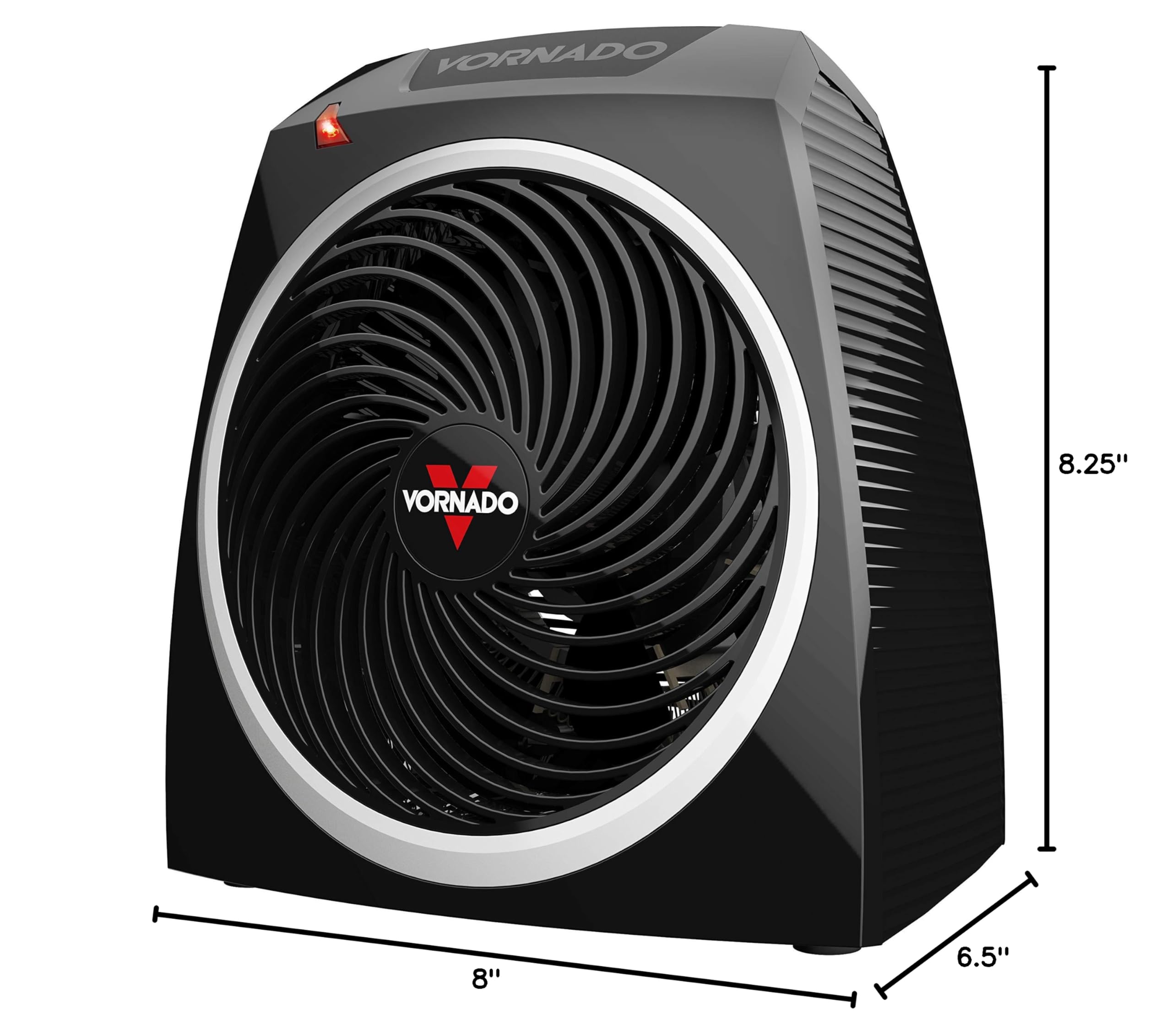 Vornado VH5 Personal Vortex Space Heater, 2 Heat Settings, Cool-Touch Exterior, Tip-Over Protection, Quiet Operation, Compact Design, Heater for Desktop, Office, and Personal Heating, Black - Image 6