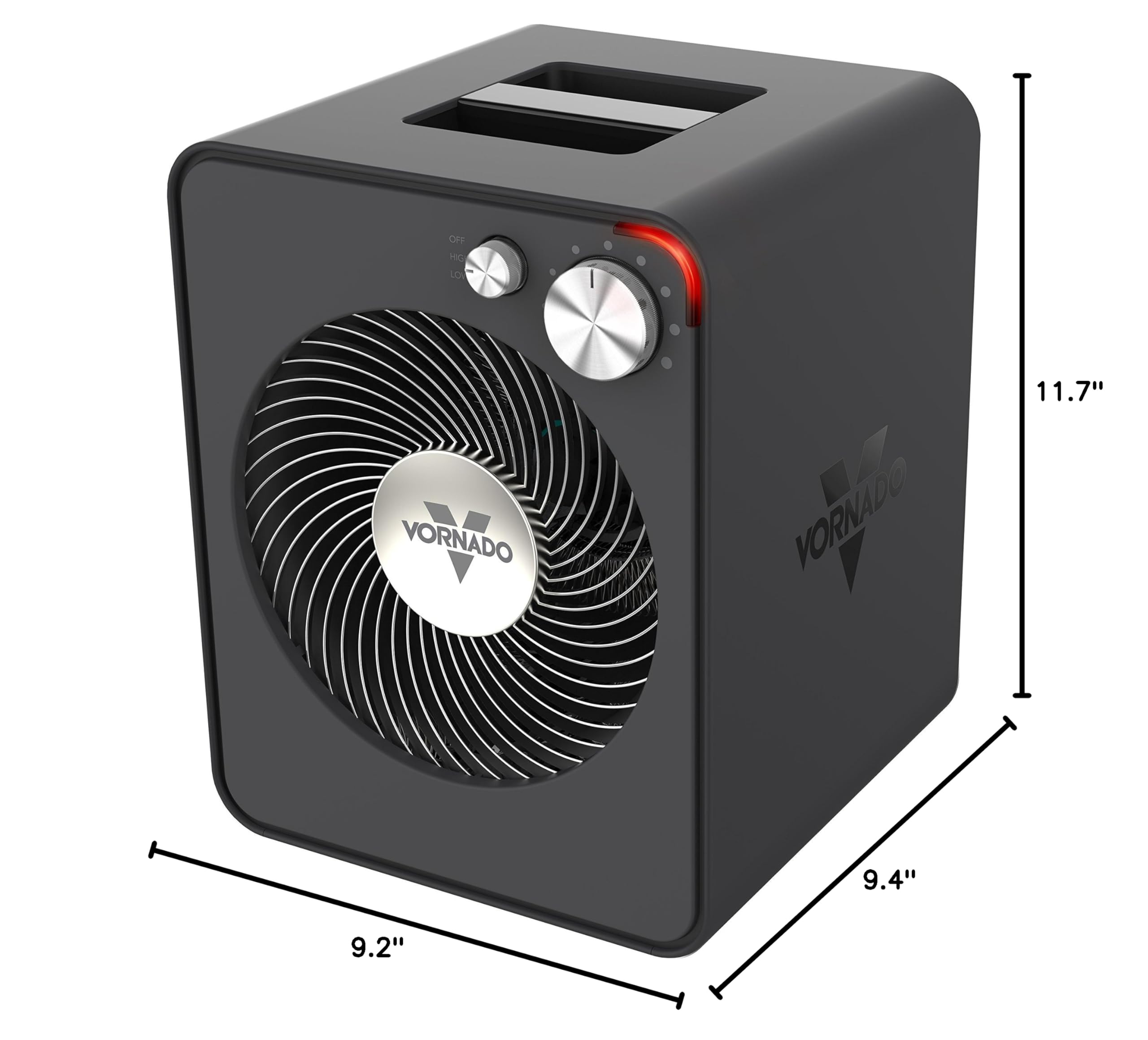 Vornado VMHi300 Whole Room Metal Space Heater, Mechanical Thermostat, Advanced Safety, Tip-Over Protection, Gentle Heating, Vortex Heat Circulation, Metal Space Heater for Home and Bedroom, Storm Gray - Image 6