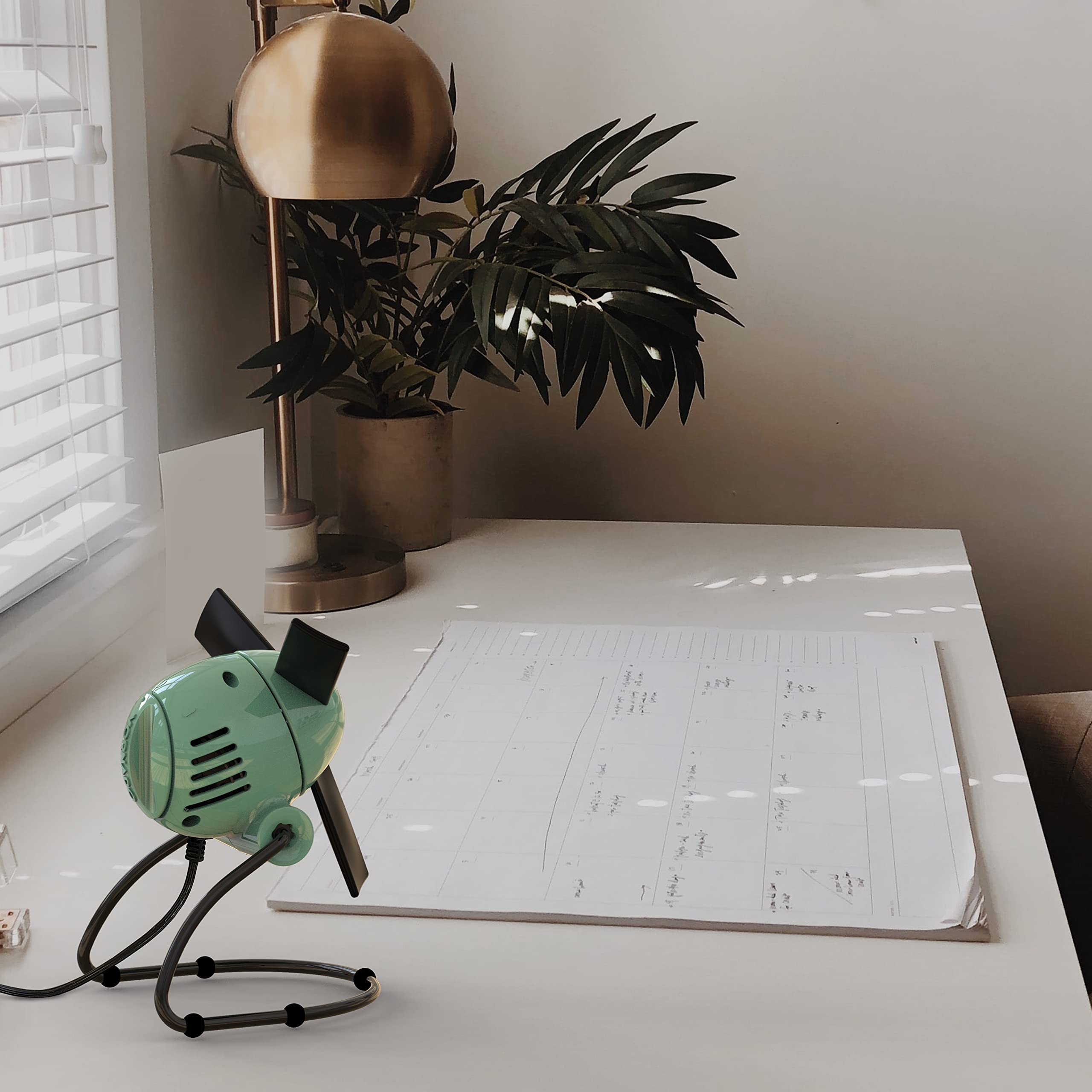 Vornado Zippi Small Personal Fan, Foldable Cooling for Desk, 2 Speed Settings, Soft Nylon Blades, Directable Airflow, Compact Design, Perfect Fan for Office and Bedroom, Multiple Color Options, Green - Image 6