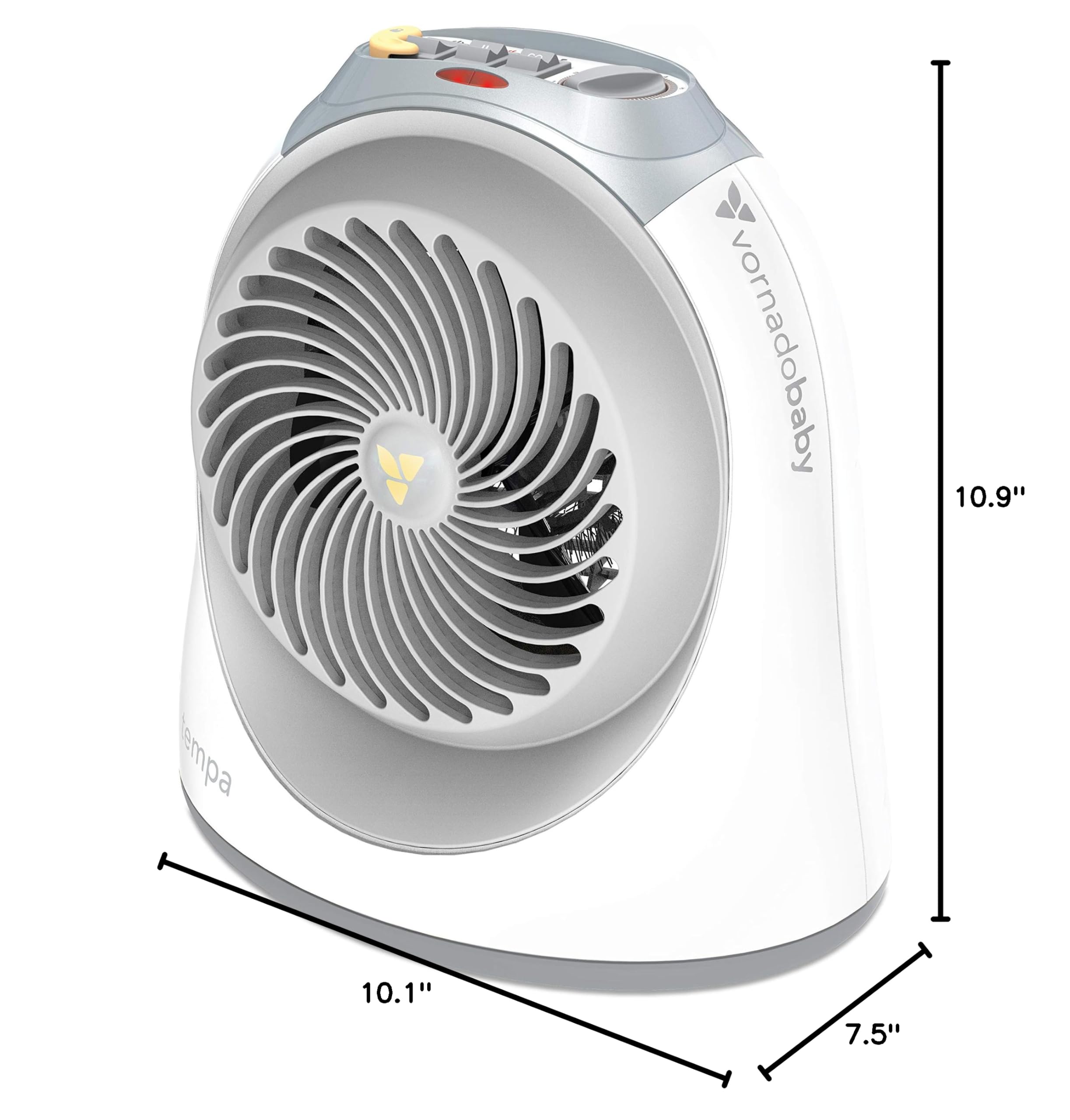 Vornadobaby Tempa Nursery Space Heater, Electric Space Heater for Baby with Locking Controls, Tipover Protection, Safety Shutoff, Hidden Cord Storage, Adjustable Thermostat - Image 7